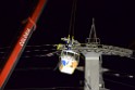 Koelner Seilbahn Gondel blieb haengen Koeln Linksrheinisch P949